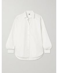 TOTEME - Chemise Oversize En Popeline De Coton Biologique À Broderie - Lyst