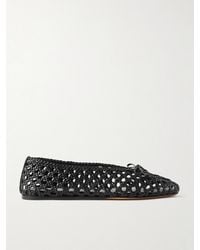 Le Monde Beryl - Regency Bow-Embellished Woven Leather Ballet Flats - Lyst