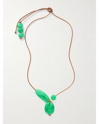 Dinosaur Designs - Rock Cluster Leather, Resin And-Tone Necklace - Lyst