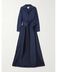 BERNADETTE - Robe-Chemise Longue En Taffetas À Ceinture Beatrice - Lyst