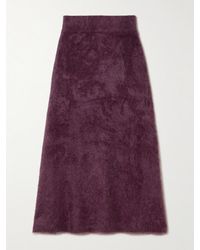 Lisa Yang - Asta Brushed-Cashmere Midi Skirt - Lyst