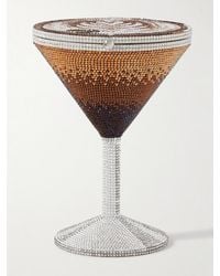 Judith Leiber - Martini Espresso Crystal-Embellished-Tone Clutch - Lyst