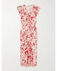 Isabel Marant - Lyndsay Floral-Print Chiffon Midi Dress - Lyst
