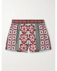 La DoubleJ - Printed Cotton Shorts - Lyst