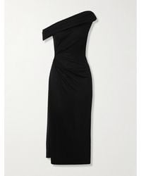 AZ FACTORY - Lutz Huelle Rosa Off-The-Shoulder Gathered Georgette Midi Dress - Lyst