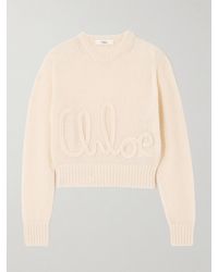 Chloé - Pullover Aus Einer Mischung Aus Alpakawolle Und Seide Mit Stickerei - Lyst
