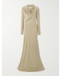 TOVE - Vevina Draped Pleated Jersey Maxi Dress - Lyst
