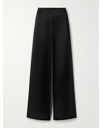 Leset - Barb Hose Mit Weitem Bein Aus Satin - Lyst