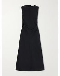 Proenza Schouler - Anoushka Ruched Cotton-Blend Poplin Midi Dress - Lyst