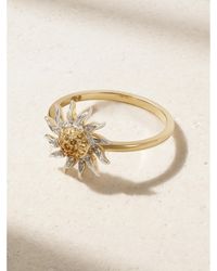 Yvonne Léon - Mini Soleil 18-Karat And, Diamond And Citrine Ring - Lyst