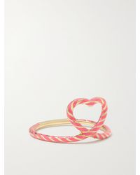 Alison Lou - Heart Streamer Ring Aus 14 Karat Mit Emaille - Lyst