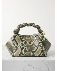 Ganni - Bou Snake-Effect Recycled Leather-Blend Shoulder Bag - Lyst