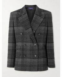 Ralph Lauren - Kent Double-Breasted Checked Wool Blazer - Lyst