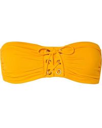 Melissa Odabash Malaysia Bandeau-bikini-oberteil Mit Schnürung - Gelb