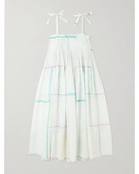 Eka - Riley Ruffled Printed Cotton And Silk-Blend Voile Midi Dress - Lyst