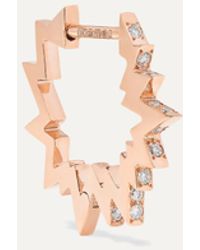 Diane Kordas - Pop Art 18-karat Rose Gold Diamond Earring - Lyst