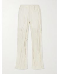 Rohe - Crinkled Cotton-Blend Wide-Leg Pants - Lyst