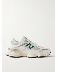 New Balance - Baskets En Cuir Texturé Et En Résille À Finitions En Caoutchouc 9060 - Lyst