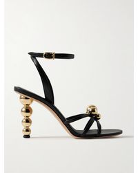 Ferragamo - Karina Sandalen Aus Leder Mit Verzierungen - Lyst