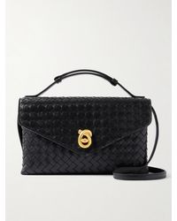 Bottega Veneta - Sac Porté Épaule En Cuir Intrecciato Knot Lock Medium - Lyst