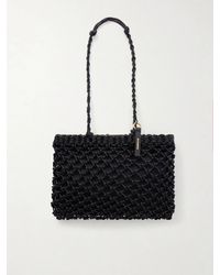 Jil Sander - Tangle Net Satin And Cotton Cord Shoulder Bag - Lyst