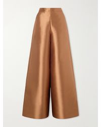 ‎Dima Ayad - Satin-Twill Wide-Leg Pants - Lyst