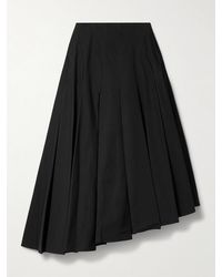 FFORME - Rio Asymmetric Paneled Cotton-Poplin Midi Skirt - Lyst