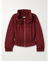 Dries Van Noten - Oversized-Jacke Aus Baumwoll-Jersey Mit Raffungen - Lyst