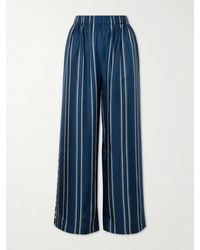 Eres - Oolong Striped Silk-Voile Straight-Leg Pants - Lyst