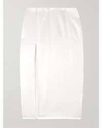 Veronica de Piante - Elea Silk-Blend Satin Skirt - Lyst