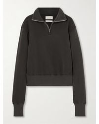 Les Tien - Bailey Cropped Cotton-Jersey Sweatshirt - Lyst