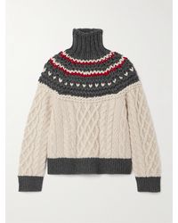Brunello Cucinelli - Cable-Knit Cashmere Turtleneck Sweater - Lyst