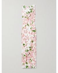 Oscar de la Renta - Robe Aus Guipure-Spitze Mit Blumenprint - Lyst