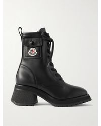 Moncler - Gigi Leather Ankle Boots - Lyst