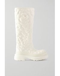Valentino Valentino Garavani Garavani Atelier Shoes 03 Rose Edition 3d Rubber Knee Boots - White