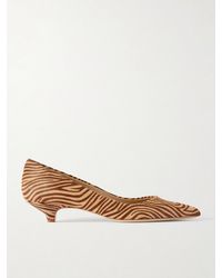 Jamie Haller - The Kitty Zebra-Print Leather Pumps - Lyst