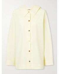 OSSOU - Cove Scarf-Detailed Cotton-Poplin Shirt - Lyst