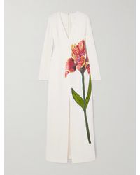 Costarellos - Jennis Robe Aus Crêpe Mit Stickereien Und Pailletten - Lyst