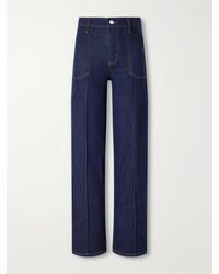 FRAME - Le Slim Palazzo Pintuck Pocket High-Rise Wide-Leg Jeans - Lyst
