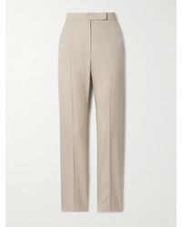 Max Mara - Wool, Mohair And Silk-Blend Straight-Leg Pants - Lyst