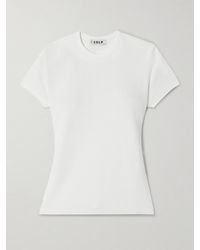CDLP - Ribbed Stretch Lyocell And Cotton-Blend T-Shirt - Lyst