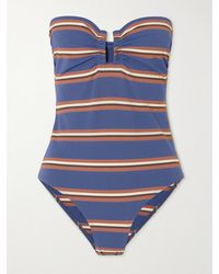 Eres - Marinière Amiral Trägerloser Badeanzug Aus Gestreiftem Jacquard - Lyst