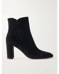 Gianvito Rossi - 85 Suede Heeled Ankle-Boots - Lyst