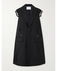 Sacai - Weste Aus Grain De Poudre Und Shell Mit Canvas-Besätzen - Lyst