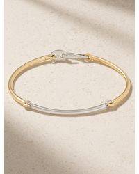 MAOR - Lyra Armreif Aus 18 Karat Weiß- Und Gelbgold - Lyst