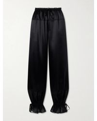 Ulla Johnson - Camile Cinched Ruffled Silk Balloon Pants - Lyst