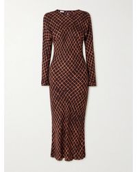 Dries Van Noten - Printed Crepe De Chine Midi Dress - Lyst