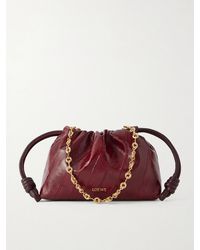 Loewe - Pochette En Anguille Froissée À Finitions En Cuir Flamenco Mini - Lyst