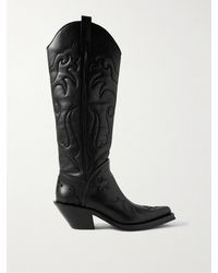 Gabriela Hearst - Capitana Embroidered Leather Knee Boots - Lyst