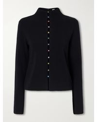 STAUD - Marianne Crepe Cardigan - Lyst